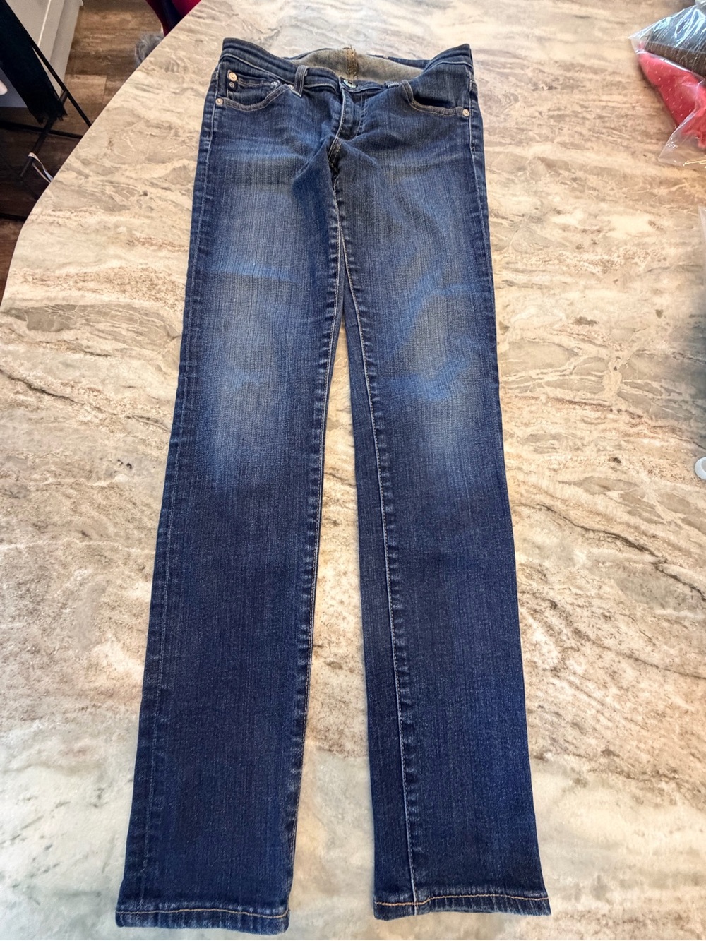 AG Adriano Goldschmied The Stilt Jeans 27R Cigarette Leg Dark Wash